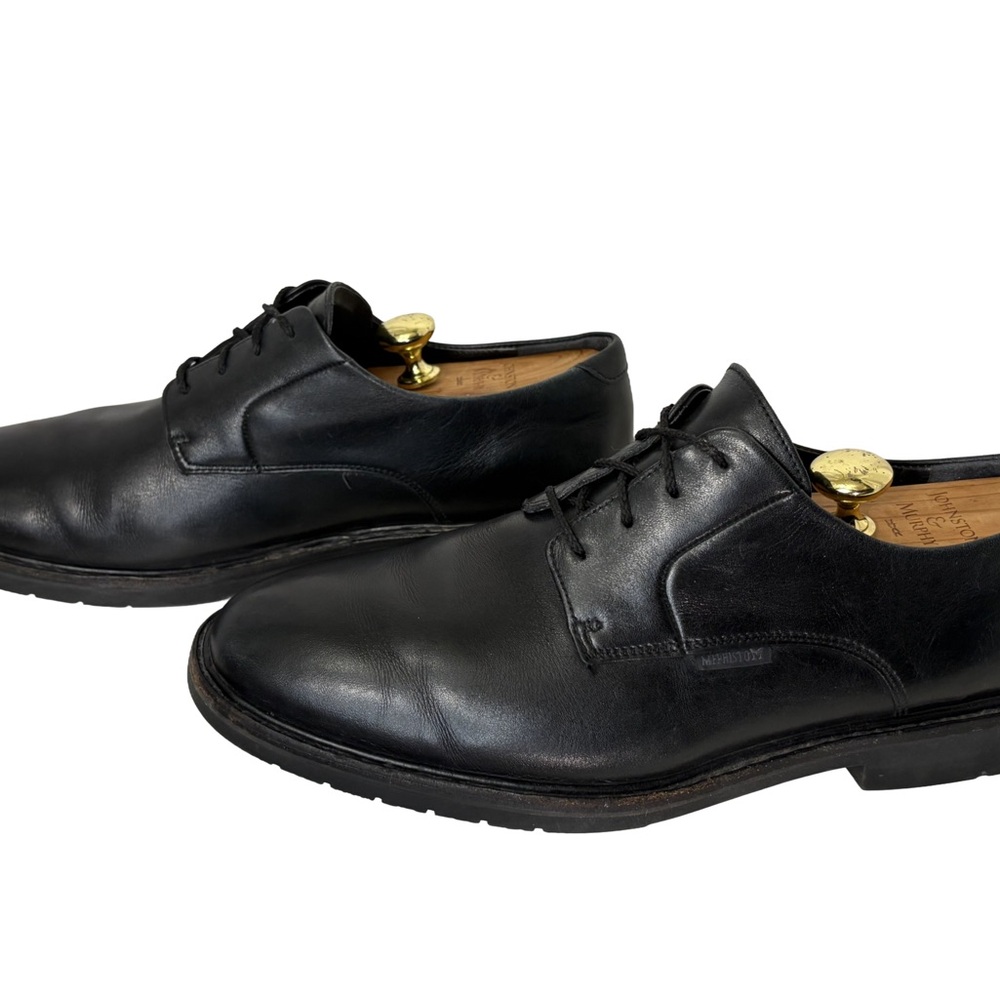 Mephisto Size 11 Men's Black Leather Derby Dress Shoes Goodyear Welt - Picture 4 of 13